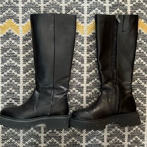 Steve Madden Lug Black Boots